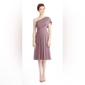 NWT- Carlos Saavedra- Midi Loop Dress in Dusty Rose. Size L